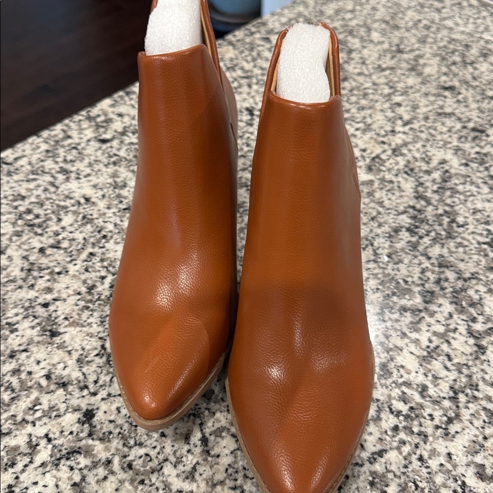 Sun + Stone Brown Ankle Booties - Picture 2 of 4